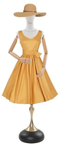 Hanmorfarbi Magasin de vêtements pour femme - Modèle buste femme - En forme de goutte d'eau - Mannequin de vitrine - Mannequin de couture (noir, 140-200 cm)