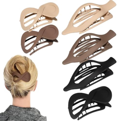 Pinzas de garra para el pelo plano, clip de garra plana para mujer, horquilla horizontal no deslizante, accesorio vintage para la cabeza, tocado para familia, amigos, colegas
