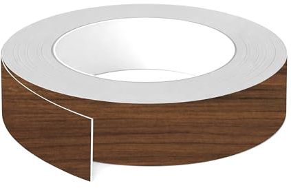cyclingcolors 1x Kantenumleimer Kantenband aus ABS ohne kleber 23 mm x 5 m Dicke 0,8 mm Regal Möbelplatte Arbeitsplatte Holzlaminat, Nussbaum Warmia braun