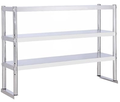 Scaffale a 3 ripiani in acciaio inox, tavolo da lavoro portatile in metallo, scaffale per cucina e bagno (70 x 30 x 80 cm) - Soluzione versatile per riporre oggetti