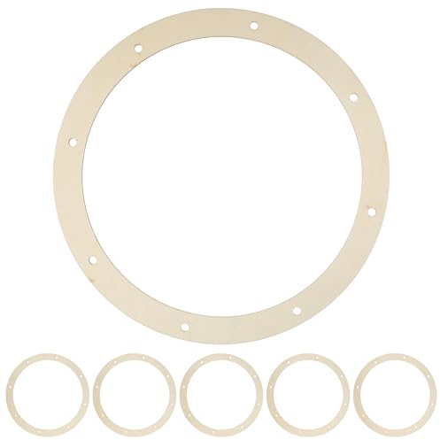 Generic 6 Pcs Wood Wreath Rings for Crafts, 30cm Round Wooden Flower Garland Frames, Boxwood Material DIY Wreath Making Supplies for Home Decor and Festival Decorations