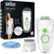Braun Silk-épil 5 Power Epilator for Hair Removal With 7 Extras Including Shaver Head and Trimmer Cap, With Smart light, Use In Dry Conditions, 2 Pin Bathroom Plug, 5780, White/Green