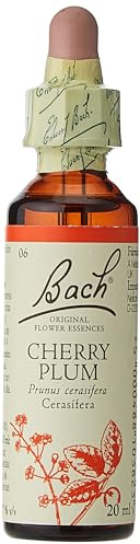 Bach - Flor de Bach Cherry Plum, Complemento Alimenticio, con Extracto de Flores de Ciruelo Silvestre, Uva de Alc 27% Vol, Ayuda a Gestionar las Emociones Cuando Se Desea Mantener el Control - 20 ml