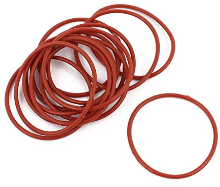 sourcing map 15st Gummi O-Ringe NBR 32mm x 1.5mm Rot | Hitzebeständige Dichtungsring Ösen, Gummi