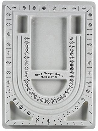 Joyzan Perlenbrett Platte Perlen, Design Board Schmuckherstellungsset Armband Designbrett Beflocktes Perlenschmuck Organizer Tablett Schmuckherstellung DIY Bastelwerkzeug Perlenaufbewahrung Bracelet