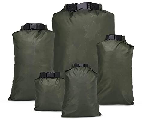 Moageme 5 Stück wasserdichte Trockensäcke Wasserdichtes Packsack Set 1.5L/4L/5L/7L/10L Wasserdicht Trockenbeutel Dry Bag Dry Sack für Kajakfahren Bootfahren Rafting Wandern Schwimmen Reisen Camping