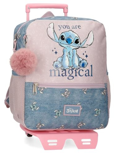 Disney Stitch You Are Magical Equipaje- Bolsa de Mensajero, Niñas, Azul