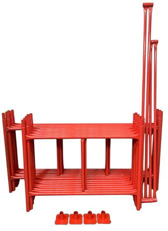 HILL TOP FABRICATIONS CO (1998) LTD - Scaffolding Tower 6.88 Meters (22'6) Working Height 6x4 Base Size. Steel & Polyester Powder Coated (PPC) Safety Orange for A High Quality Durable Finish.
