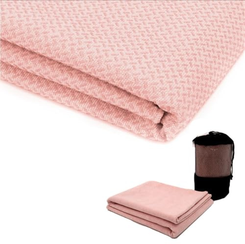 Oaygat Yoga Towel Yoga Mat Towel Non Slip Hot Yoga Towel Quick Dry Fitness Mats Towel Ultra Soft and Sweat Absorbent Grip Dot Washable Grip Towels With Free Mesh Carry Bag