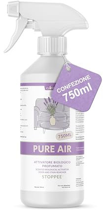 PureAir, Spray 750 ml - Elimina los olores, la orina de los colchones y las manchas de sudor en la ropa, tejidos, zapatos y equipos deportivos - Activador orgánico