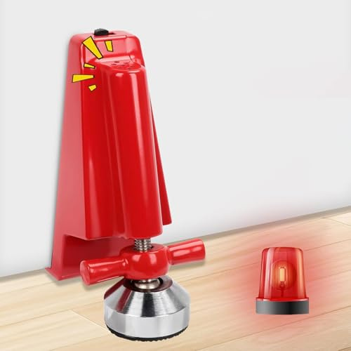 Tope de Puerta con Alarma, 80dB, Tope de Puerta Alarma Portátil para Puerta de Viaje, Cerradura de Puerta de Control de Seguridad Transitable, Bloqueo de Puerta Ajustable para Casa, Hotel, Viajes