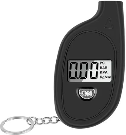 AYMBH Digital Tire Pressure Gauge with LCD Display – 5-150 PSI Keychain Air Pressure Tester for Car, Truck, Bicycle, Motorcycle – Auto Shut-Off & 4 Units Measurement Tool