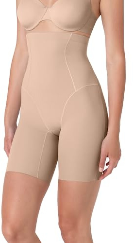 Lovable Guaina Modellante a Pantaloncino Gamba Lunga | Pancera Vita Alta | Shapewear Contenitivo Pancia Piatta | Invisibile | Sculpt Shaping Donna, Nudo Chiaro, M