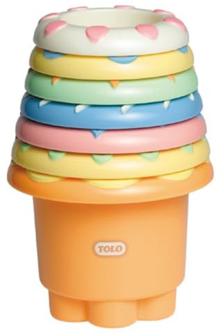 Stapeltorn med 7 koppar, Rainbow Stacker, från 6 månader, i presentförpackning, ca 8,5 x 8,5 x 13 cm