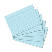 Herlitz Karteikarten DIN A7 (800er Packung | liniert, blau)