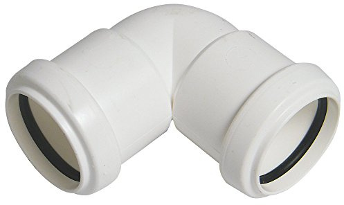 FloPlast Push-Fit Waste 90° Bend 40mm White | Home Standard