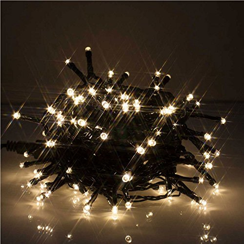 JnDee Waterproof Christmas Fairy Lights 30M 300 LED Warm White, 8 Effects, Indoor/Outdoor, Memory, 8Hour Timer Function, 10M Lead Wire, Low Voltage