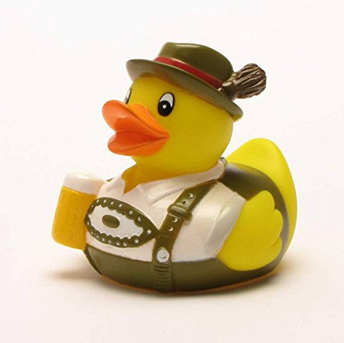 Duckshop I Badeenten Bayern I Quietscheente I Quietscheentchen I L: 8 cm I Geschenk Oktoberfest I Präsent Sammler (Badeente Seppl)