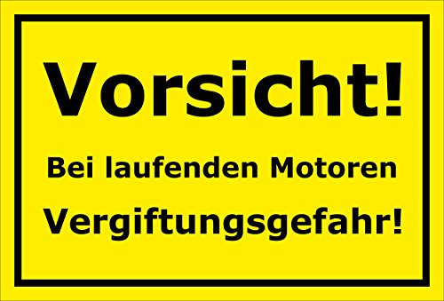 Melis-Folienwerkstatt Schild Motoren Vergiftungsgefahr - 30x20cm - Bohrlöcher - 3mm Hartschaum – 20 VAR S00060-062-C