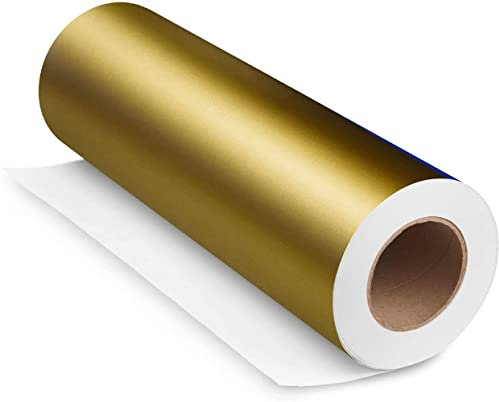 Möbelfolie selbstklebend - Klebefolie Auto außen glänzend - Plotterfolie Folie 5m Rolle matt, 31 cm für Wandtattoos Gold - Markierungen, Beschriftungen und Dekorationen - Klebefolie Auto außen