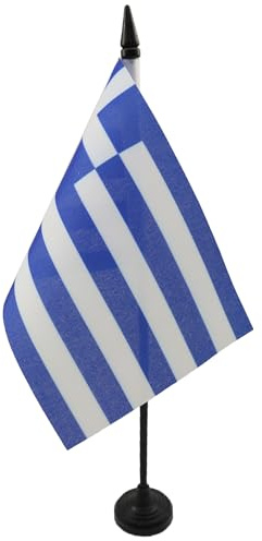 AZ FLAG Bordsflagga Grekland 15x10 cm Grekisk 100D Polyester Plastfot