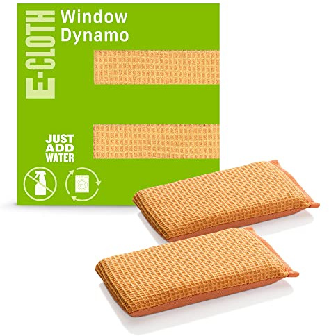 E-Cloth Fenster-Schnell-Reinigungspad, Mikrofaser, Orange, 2er Pack