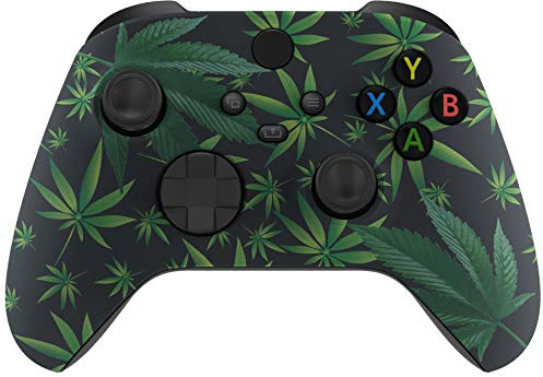 eXtremeRate Carcasa para Xbox Series S X Mando Protector Placa Frontal Funda Delantera Reemplazo Kit Cubierta Cover Shell para Xbox Series X S Control-No Incluye Mando(Hierbas Verdes)