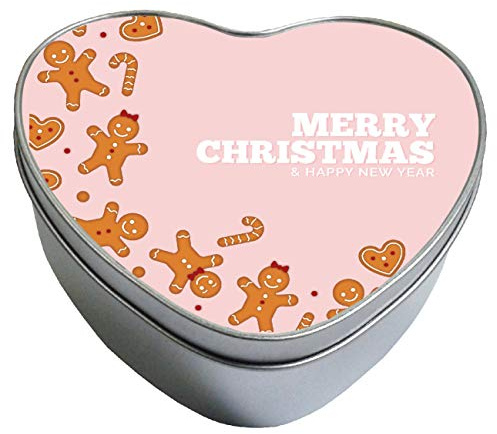 My Custom Style Scatola Cuore in Latta #Natale - Merry Christmas 1# 13x15 h5
