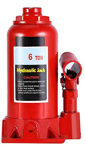 Hydraulic Jack, Hydraulic Bottle Jack, Hydraulic Jack Car Wheelbarrow, Height Adjustable, for Climbing Cars and Other Vehicles, Red