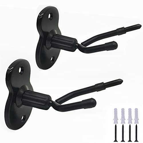 Peng Da Violin Viola Wall Mount Hanger, Violin Viola Hook mit Bogenhalter, für Heim & Studio, Schwarz, Metall