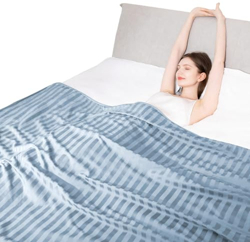 Elegear Kylfilt sommarfilt – japanska Arc-Chill kylfibrer Q-max >0,5 dubbelsidig självkylande filt för bättre sömn, antiallergi och ventilerande mjuk filt resefilt 150 x 200 cm