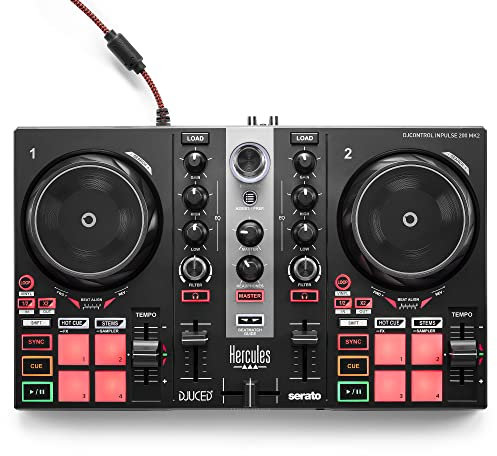 Hercules DJControl Inpulse 200 MK2 - Controller DJ ideale per imparare a mixare - Software e tutorial inclusi.