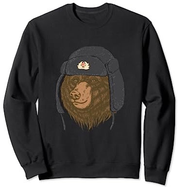 Russischer Bär Fellmütze - Uschanka Tschapka UdSSR Russia Sweatshirt