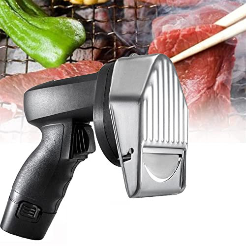 MLUENF Solida Macchina a Batteria, Kebab Elettrico Professionale con Spessore Regolabile, Coltello per Tagliare la Carne in Acciaio Inossidabile per Tagliare l'agnello Turco e Il Tacchino