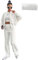 amropi Tuta da Donna Foderato in pelliccia Giacca con Cerniera e Pantaloni Jogging Tute 2 Pezzi Sportivo Completo Bianco, L