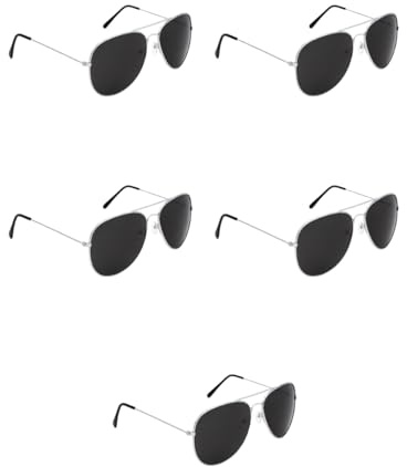 Funidelia | 5 occhiali da pilota per uomo Aerei, Originali & Divertenti, Professioni - Accessori per Adulto, accessorio per costume - Nero