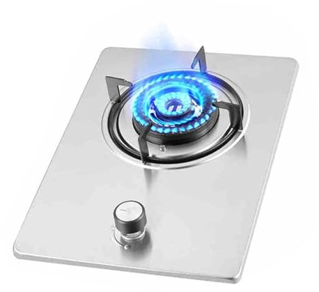 Cuisinière À Gaz 1 Brûleur, Cuisinière À Gaz En Acier Inoxydable Tout Cuivre De 4,2 KW, Brûleur De Table/intégré, Convertible GN/GPL, Avec Protection Contre L'extinction(NG)