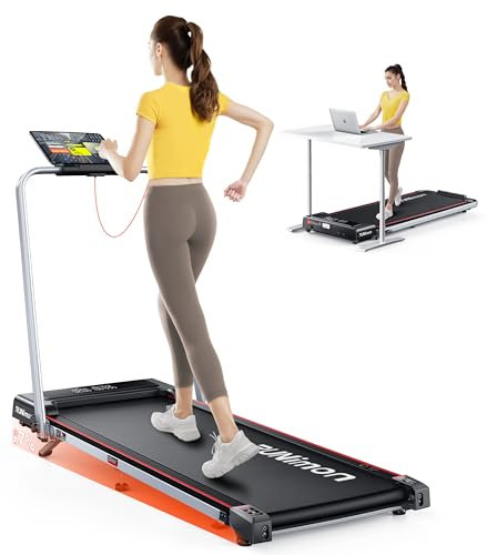 𝟔 𝐢𝐧 𝟏 Folding Treadmill with 7% Incline, RUNIMON Walking Pad Treadmills for Home Foldable, 2.5HP Under Desk Running Pad Walk Pads Treadmill 1-12KM/H with LED Display, Magnetic Remote&APP Control