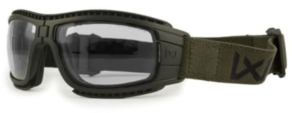 Lynx Ballistische Schutzmaske, faltbar, Olivgrün, rauchfarblos