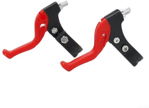 Gdfnmogo 2 palancas de freno de bicicleta/mango de freno de bicicleta, bicicletas de montaña, 2,2 cm de diámetro del manillar compatibles con piezas de repuesto para bicicleta infantil (rojo)