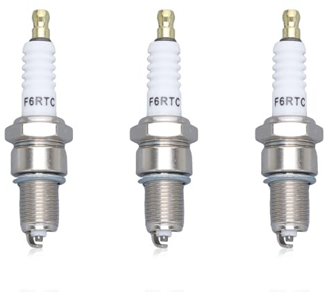 Mtanlo 3er Pack F6RTC-Zündkerze mit festem Anschluss für 7995/WR6DC 7900/WR7DC, für RN9YC RN10YC RN11YC, für 3047/W20EPR-U/VW20, für MTD 951-10292 Brennermotor 131-039, Ersatz für BPR6ES für BPR6ES