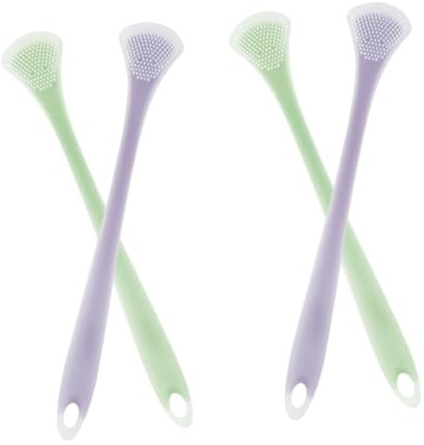 FRCOLOR 2 uppsättningar Tungskrapa Tungborste Tungskrubber Tungborstar Tungborstar För Vuxna Tungborstar För Hushåll Tungborste För Tunga Tungskrapa Tungborste För Rengöring 2 st * 2