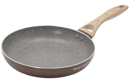 KASANOVA Poêle antiadhésive Cooking Therapy, incisione marron gravée au laser, revêtement à base d'eau, compatible avec tous les types de feux, sans PFOA ni nickel (28 cm)
