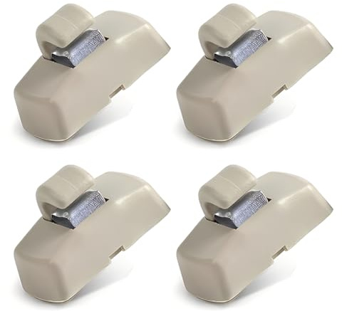 DIFLAX 4 Piezas Soporte Gancho Parasol, Clip Parasol Coche, Enganche Parasol, Soporte Parasol Coche, Beige, Visera Parasol, Accessorio Interior, Práctico, Adecuado para la mayoría de los coches