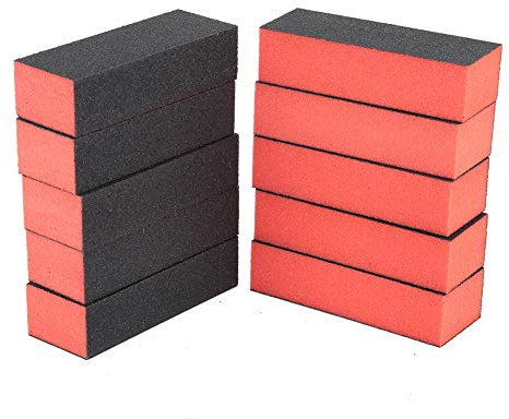 Tampone per lima per unghie, spugna lucidante, 10 pezzi, strumento professionale per manicure, per uso domestico, in salone, resistente, flessibile, levigatura, lucidatura, blocco