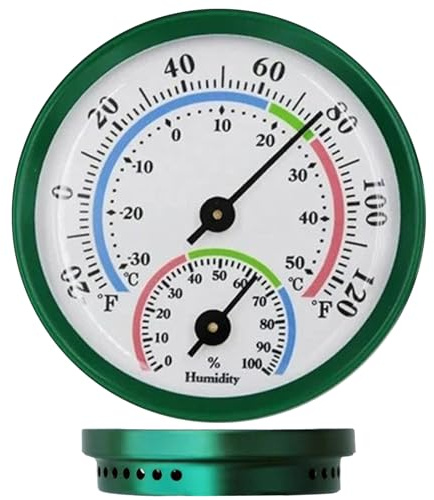Kylskåpstermometer - 20 g kyl- och frystermometer | Kylskåpsskärm i aluminiumlegering temperaturmätare luftfuktighetsmätarverktyg för bord d