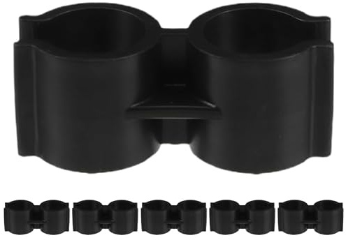 VICASKY Kit de 6 Piezas de Abrazaderas Dobles para Escoba y Recogedor, Soporte Ligero de Plástico para Uso Interior y Exterior, Accesorio Versátil para Conexión de Tubos