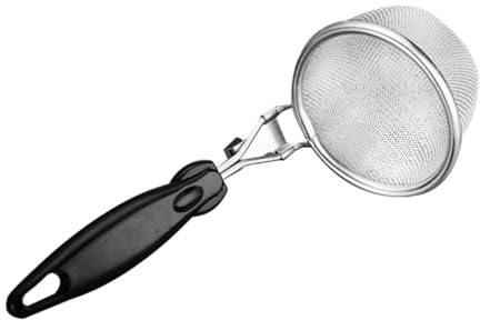 JOINPAYA Colino da Cucina in Acciaio Inossidabile Manico lungo Antiscivolo, Scolapasta Nero per Filtrare e Scolare, per Uso Domestico e Cucina