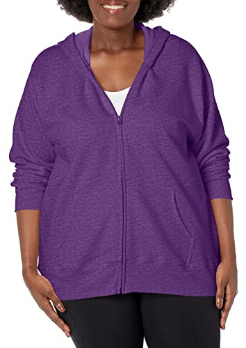 Just My Size Just My Size Plus Size Full-Zip Women's Hoodie, Lightweight Zip-up Hoodie Chaqueta Mujer (Pack de 1)