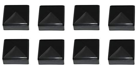 JSP MANUFACTURING New Plastic Black 2x2 Fence Post Caps for Metal, Plastic,Vinyl or Wood 2 x 2 Posts (2 X 2 Inside Dimension) (2 1/4 X 2 1/4 Outside Dimensions) Made in The USA (8 Pack)